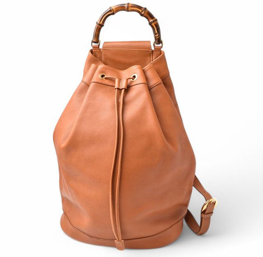 Gucci Shoulder Bag Bamboo Vintage Gucci 2WAY One Shoulder Body Bag Brown