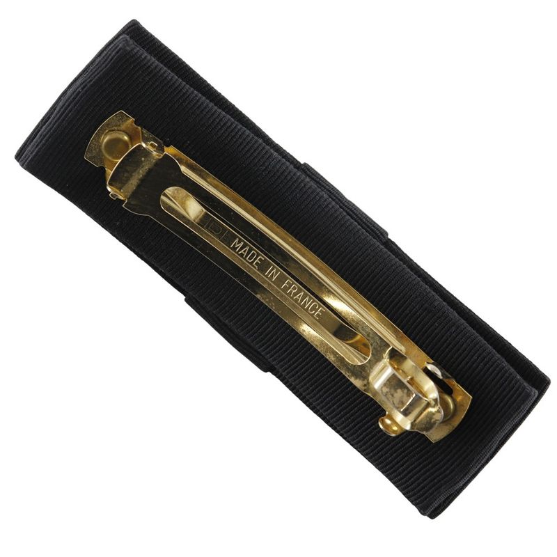 Celine Old Celine Star Vintage Cotton And Gold Plated Black Ladies Barrette