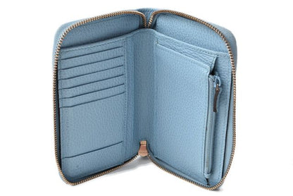 Unused Gucci Folding Wallet Gucci Swing Leather Light Blue 354497