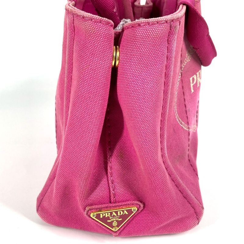 Prada Handbag Canapa Canvas Pink