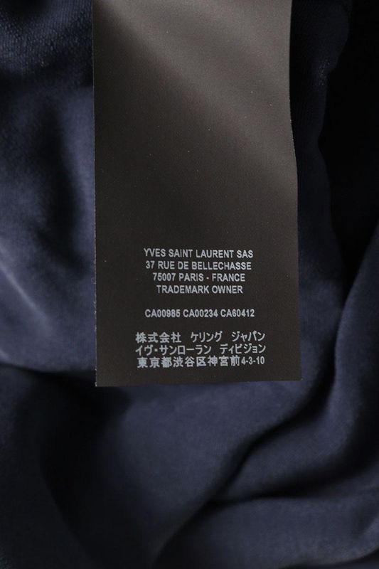 Saint Laurent Paris 605582 Y555v Velvet Long Sleeve Shirt Men's S