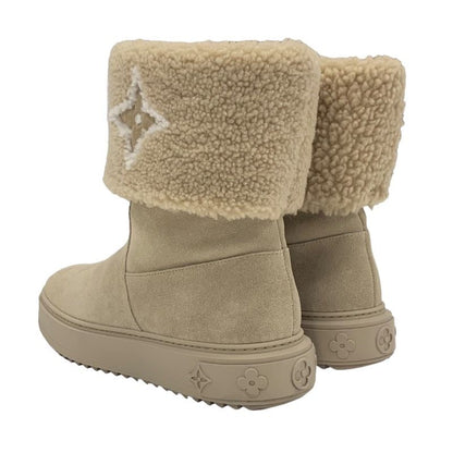 Louis Vuitton Snowdrop Line Monogram Boots Short Boots Mouton Boots Folded