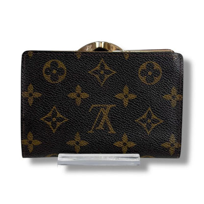 Louis Vuitton Portefeuille Viennois Fold Wallet With Clasp Monogram Leather