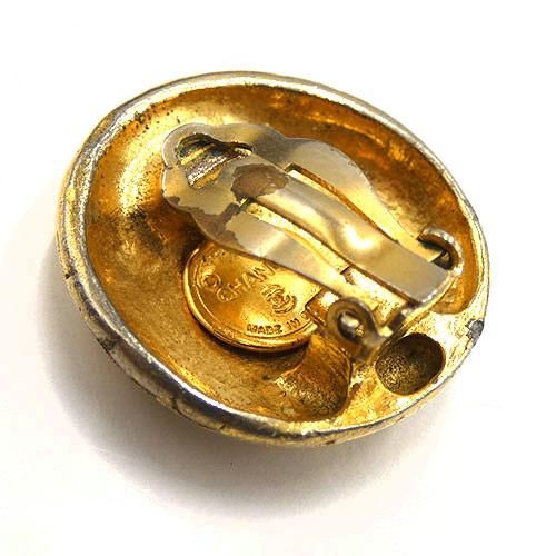 Chanel Round Logo Mark GP Gold Earrings / Earrings