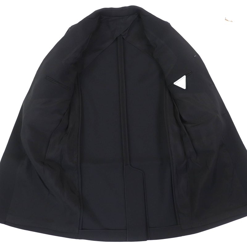 Bottega Veneta 2021 668813 V Logo Button Wool Single Coat Black 38 Made In