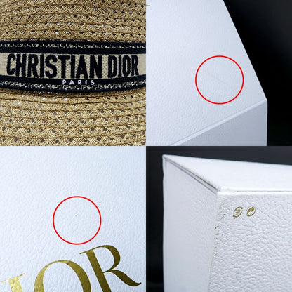 Dior D Bobby Wide Brim Hat 34dbp924g153 Beige Black Size 57 Hat