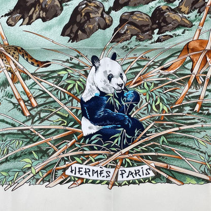 Hermes Carre 90 Scarf Sichuan White