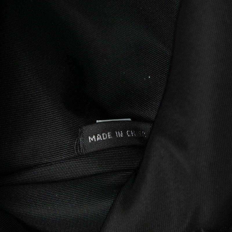 Prada Triangle Logo Plate Body Bag Waist Bag Black Navy Leather Nylon Men's