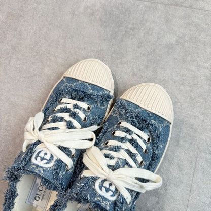 Gucci GG Denim Sneakers Logo 24ss 35 Women's 22cm (8.66in) Low Cut