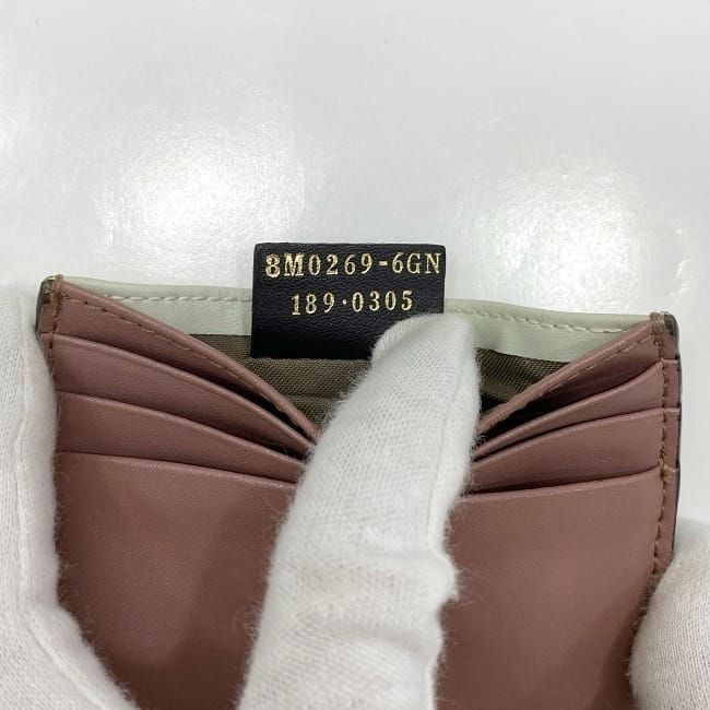 Fendi Card Case Beige Pink Dot Com 8m0269