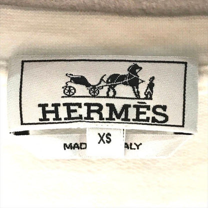 Hermes Robot Motif Patch Short Sleeve T-Shirt Top White