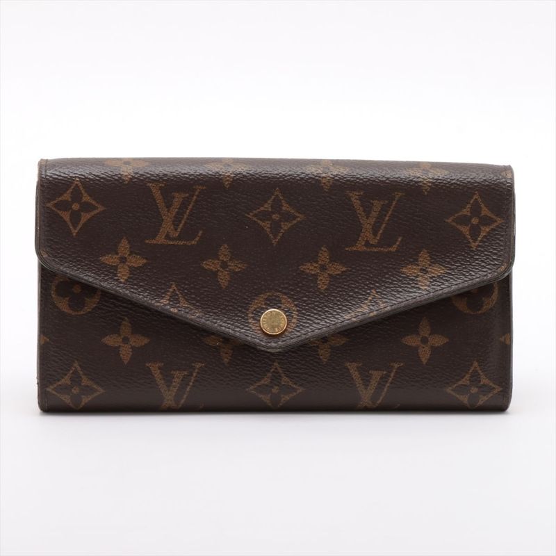 Louis Vuitton Monogram Portefeuille-sarah Long Wallet M62235 Brown × Rose