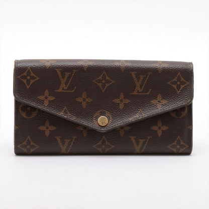 Louis Vuitton Monogram Portefeuille-sarah Long Wallet M62235 Brown × Rose