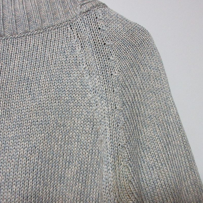 Good Celine Silk Knit Cut and Sewn Size S Light Blue White Women's Used