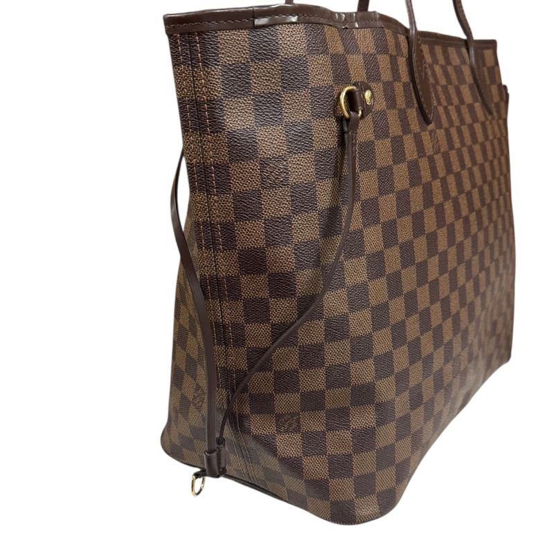 Louis Vuitton Neverfull GM Damier Tote Bag Damier Canvas N51106 Brown Ladies