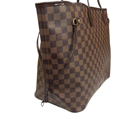 Louis Vuitton Neverfull GM Damier Tote Bag Damier Canvas N51106 Brown Ladies