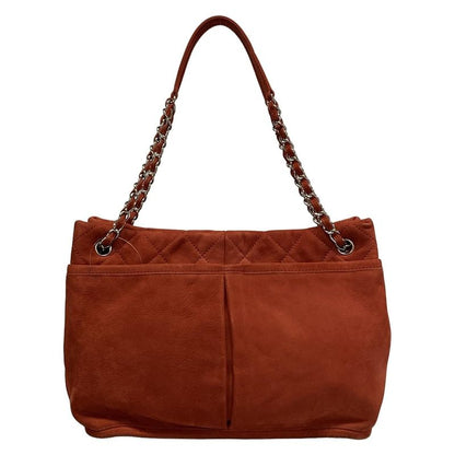 Chanel Tote Bag Matelasse Red Chain Shoulder / Silver Hardware / Coco Mark