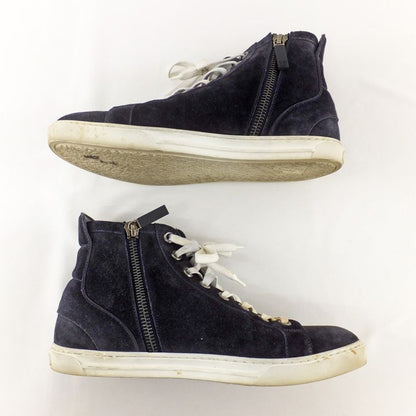 Louis Vuitton High Cut Sneakers - Side Zip Suede Dark Navy - Size 6 1