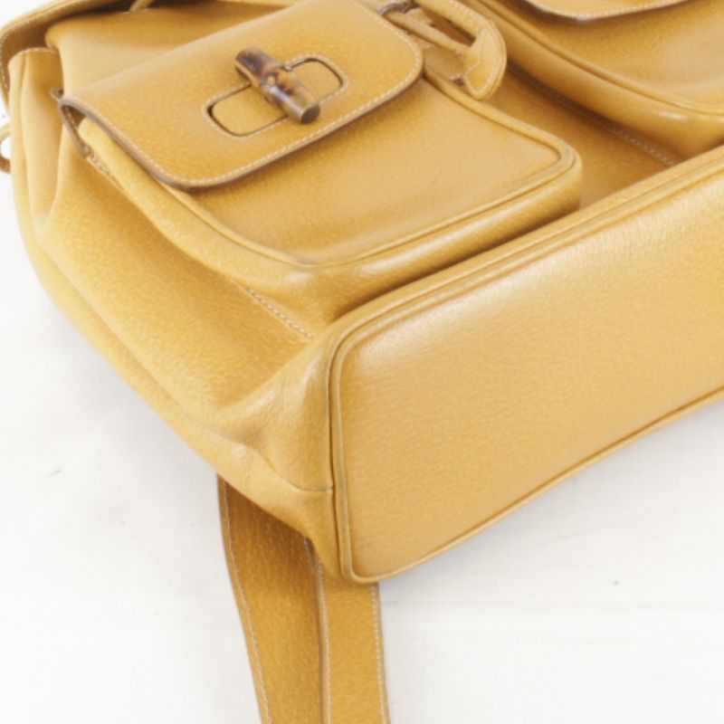 Gucci 003 2058 0016 Backpack Daypack Leather / Bamboo Women