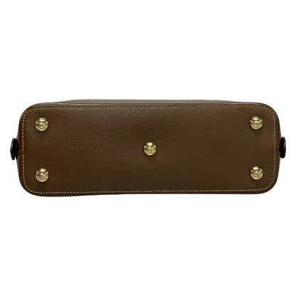 Gucci Handbag Horsebit 1955 Medium Top Handle Bag 620850 Dark Brown Beige And