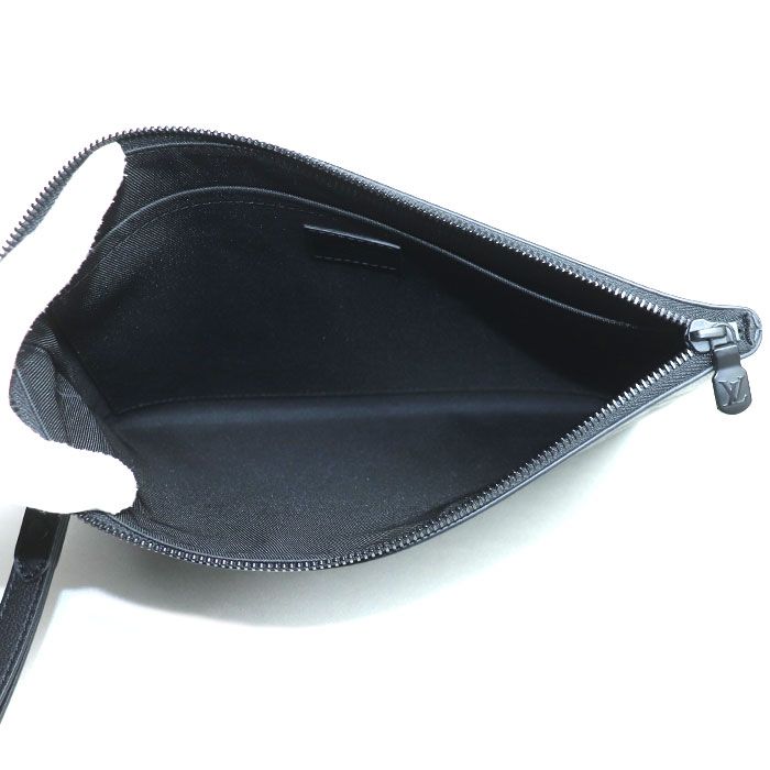 Louis Vuitton Pochette To Go Clutch Bag Monogram Shadow Black M81570 IC Chip