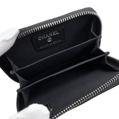 Chanel Card Case Coin Case Chain Me Coin Purse Matelasse Goatskin Coco Mark