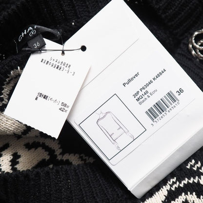 Chanel Knitwear Size 36 20P Total Pattern Coco Mark CC Knit Sweater