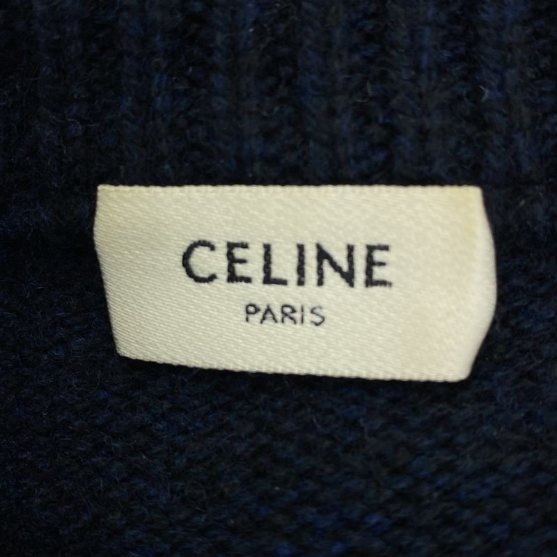 Celine - Cashmere Crew Neck Knit - XS - Navy - Women's