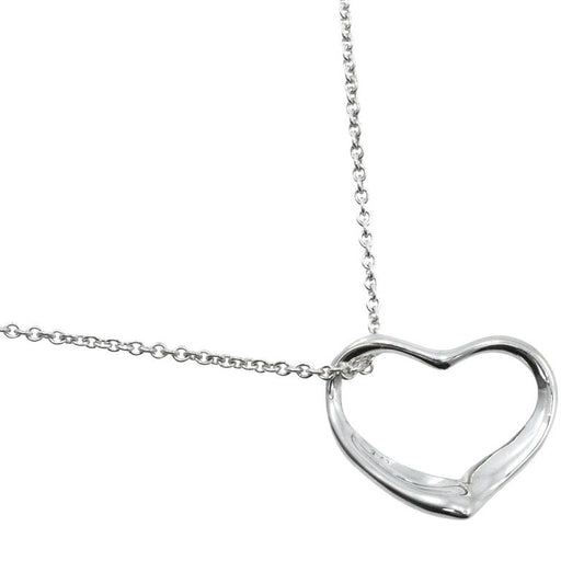 Tiffany & Co Open Heart Elsa Peretti 925 Silver Ladies 4.8g Necklace