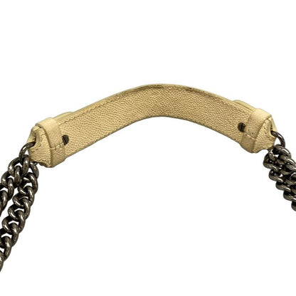 Chanel Tote Bag Matelasse Beige Chain Shoulder/vintage Silver Hardware