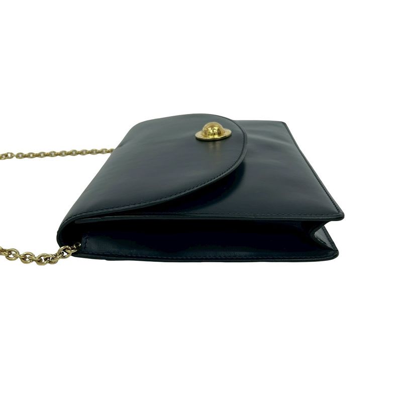 Celine Vintage Star Ball Logo Hardware Calf Leather Chain Shoulder Bag Pochette