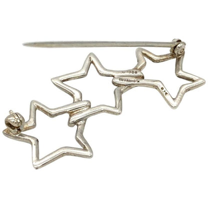 Tiffany & Co Tiffany & Co Triple Star Brooch Sv925 31g Silver
