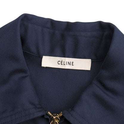 Celine Short Sleeve Shirt Size 38 Phoebe Period Ring Zip Half Zip Pullover