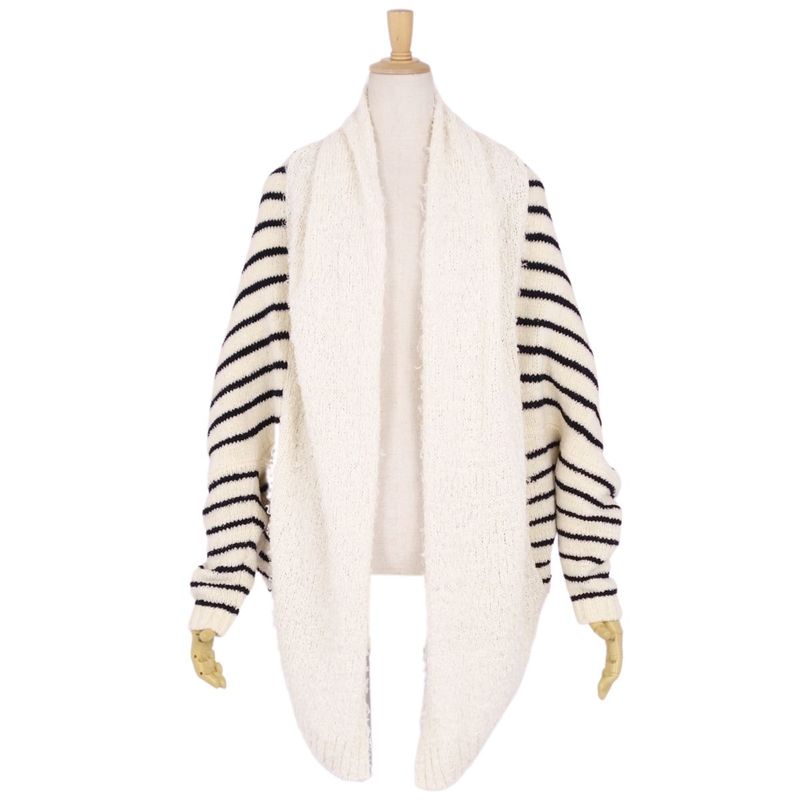 Loewe Cardigan Cordigan Buttonless Striped Wool
