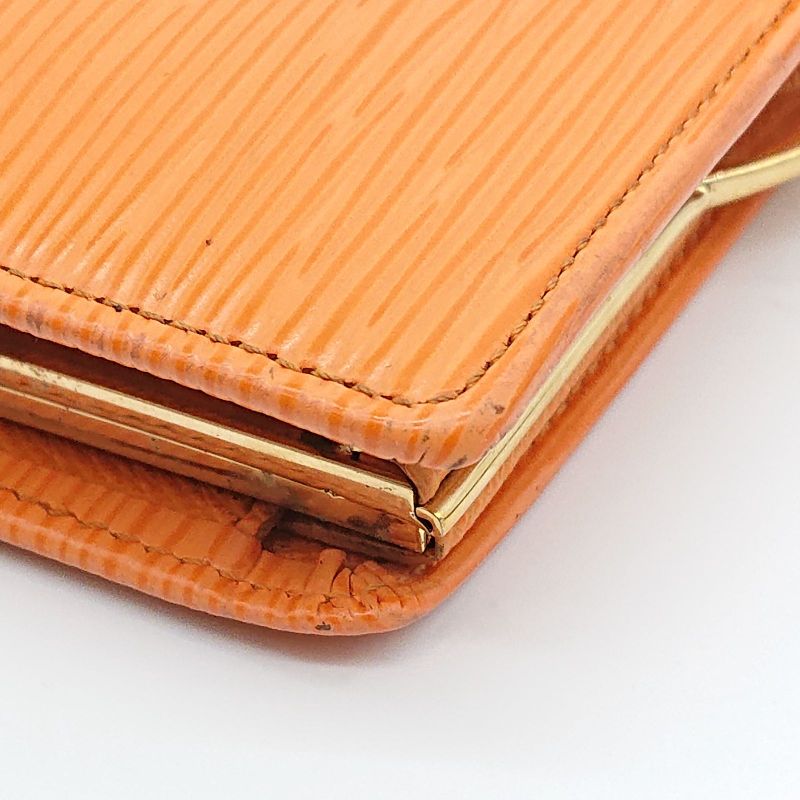 Louis Vuitton Epi Portefeuille Viennois Foldable Wallet Clasp Orange Box