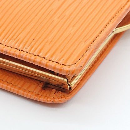 Louis Vuitton Epi Portefeuille Viennois Foldable Wallet Clasp Orange Box