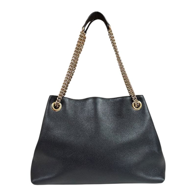 Gucci Soho Shoulder Bag Leather 536196 Black Ladies Gucci  Gucci