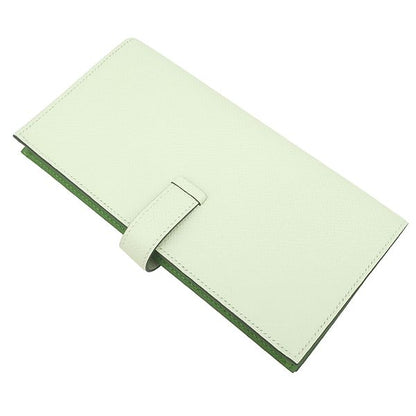 Hermes Long Wallet Bearn Souffle Verso Vaux Epson Vert Fizz X Vert Yucca Silver