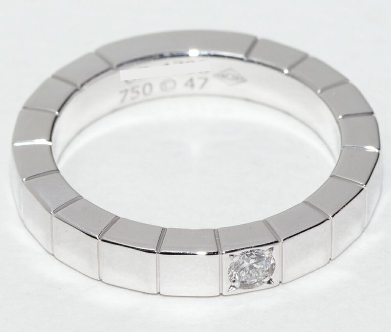Cartier Ring 18K White Gold Diamond 1P (004ct) Lanier Ring B40587