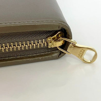 Loewe Round Zipper Long Wallet Brown