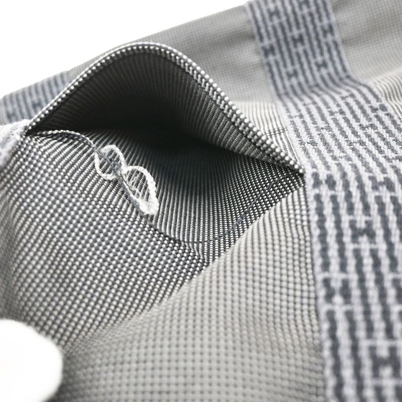 Hermes Her Line MM Hand Tote Bag Canvas Gray 38ka972