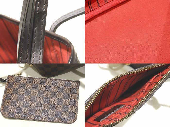 Still Louis Vuitton Neverfull PM Tote Bag With Pouch N41359 Damier Ebène Brown