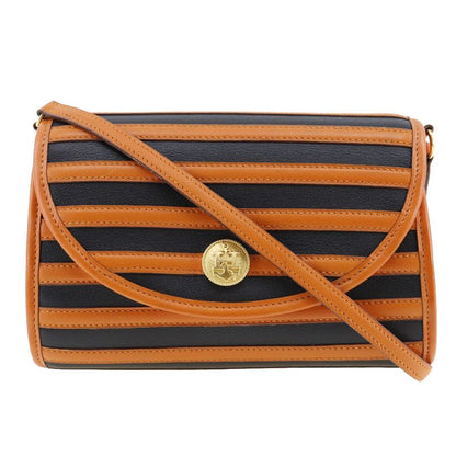 Hermes Leather Orange/black 0V Women's Shoulder Bag