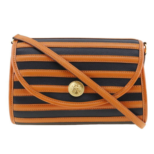 Hermes Leather Orange/black 0V Women's Shoulder Bag