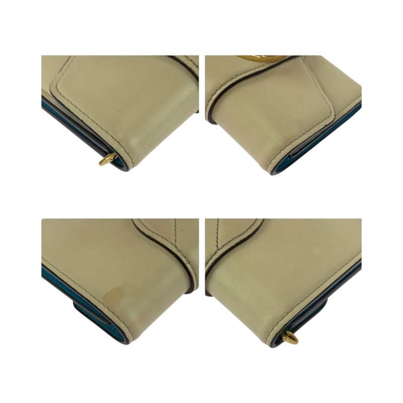 Louis Vuitton Portefeuille Pont Neuf Ivory Gold Hardware Leather M69176 Fold