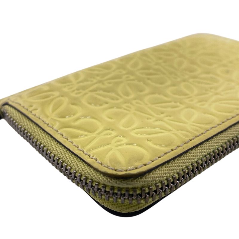 Loewe Fragment Case Card Case Anagram Coin Case Wallet Brand Coin Purse Yellow