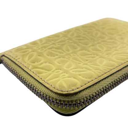 Loewe Fragment Case Card Case Anagram Coin Case Wallet Brand Coin Purse Yellow
