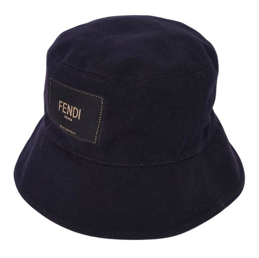 Fendi Hat Bucket Hat Denim Logo Cotton Men