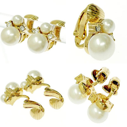 Christian Dior GP Rhinestone Faux Pearl Necklace Earring Set 328030 Necklace