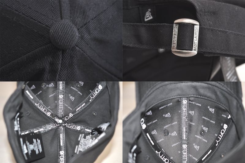 Saint Laurent Nieuw Ella Vintage Cap Canvas Black 2751n